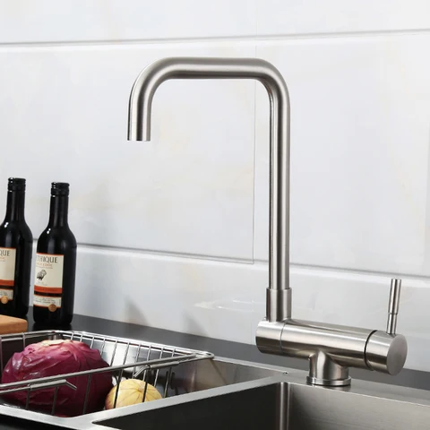2-модельный смеситель для кухонной мойки, складной вращающийся смеситель с одной ручкой, монтируемый на столешнице, смеситель для горячей и холодной воды, смеситель для умывальника