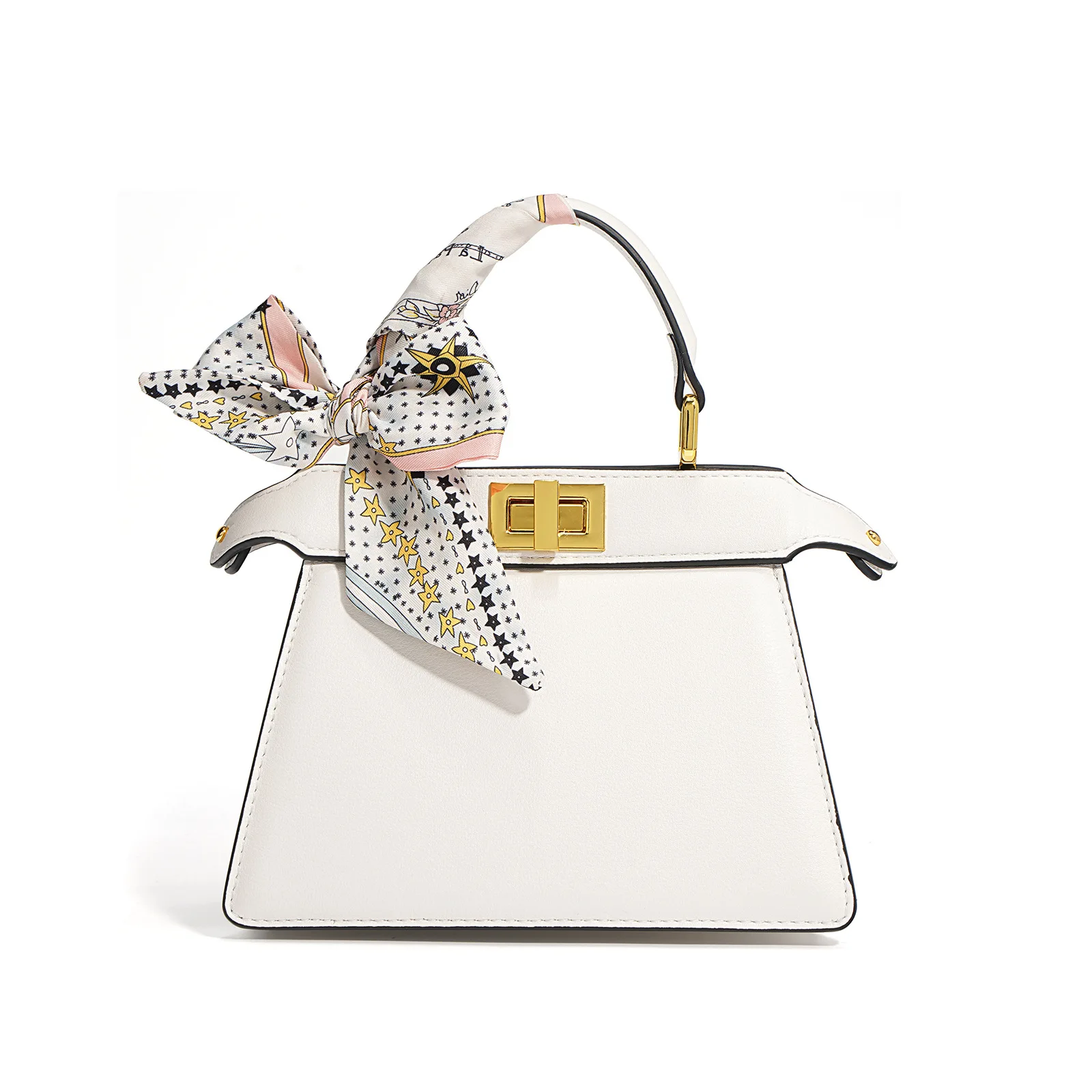 

Mini Women's Organ Versatile Luxury Light Luxury Cow Leather Handheld Crossbody Shoulder Bag with Fashionable Double-sided Lock