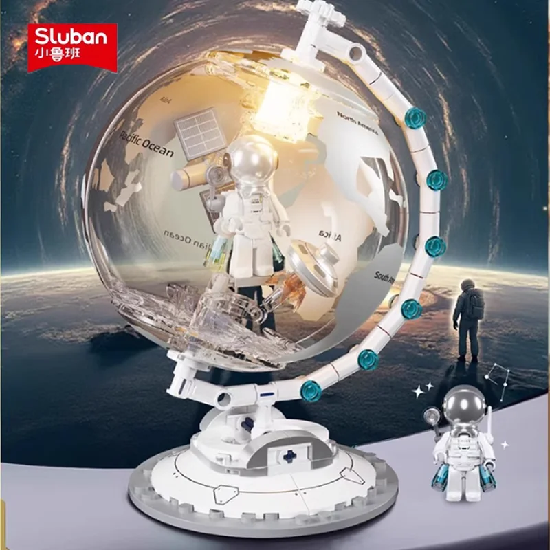 SLUBAN глобус серии строительные блоки ручной работы вращающийся дизайн кукла