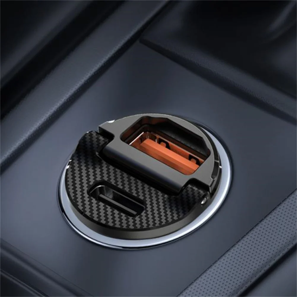 

Dual USB Car Charger Fast Charger Interior Type-C 3.0 Charge Adapter Cigar Lighter DC12V-24V PD&QC Lightweight