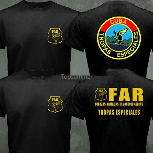 

Communist Cuba Army Fidel Castro Far Special Forces Tropas Especiales Hot Sale Fashion High Quality Personality Design T Shirts
