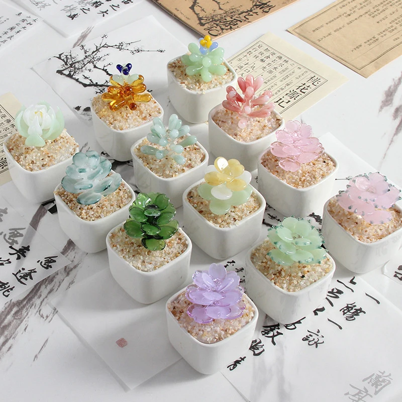 Стеклянный суккулентный Террариум-мини кактус и рассадка для растений