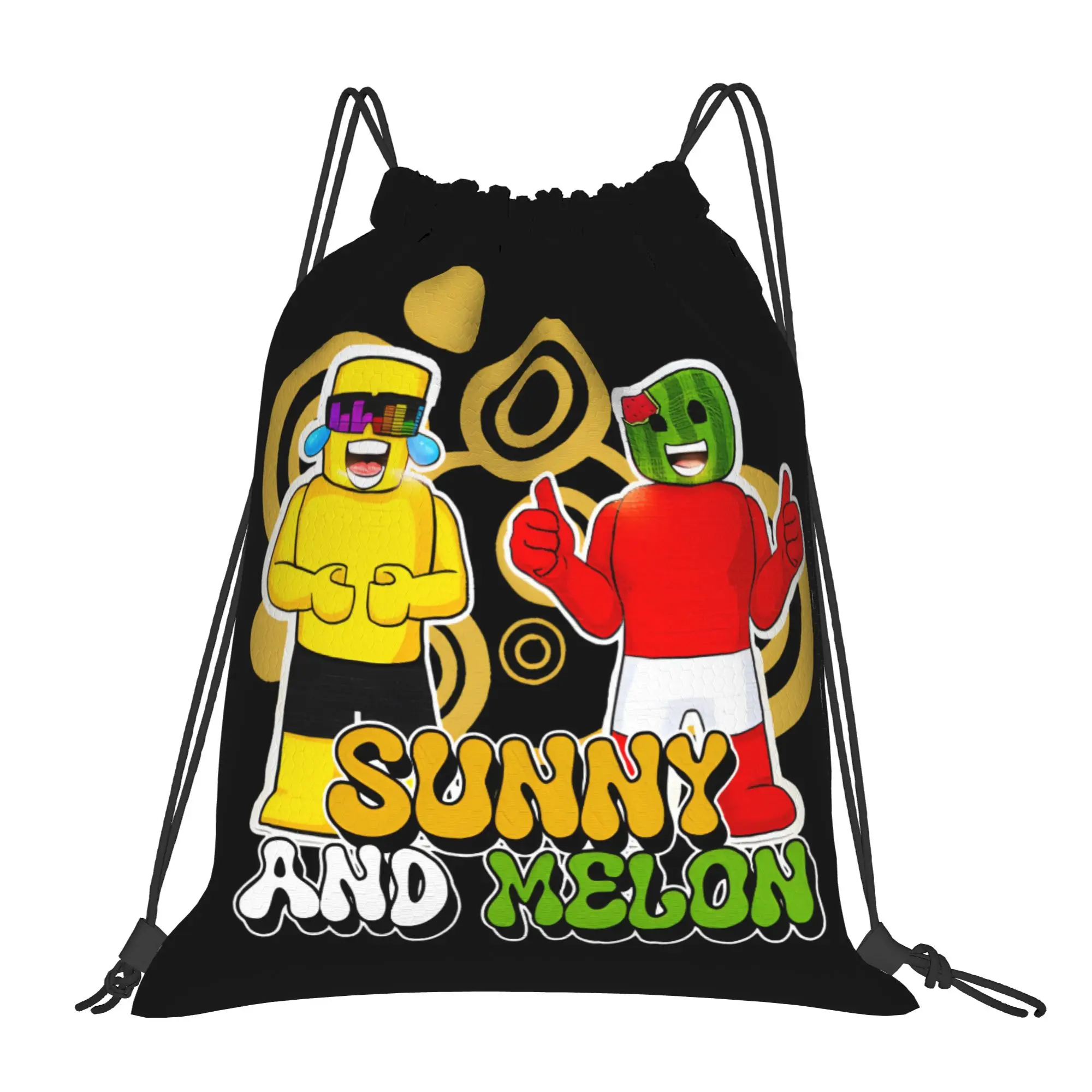 Фото Сумка-мешок Sunny and Melon на шнурке, большой минималистичный рюкзак для школы и спортзала, сумка-мешок для студентов №1