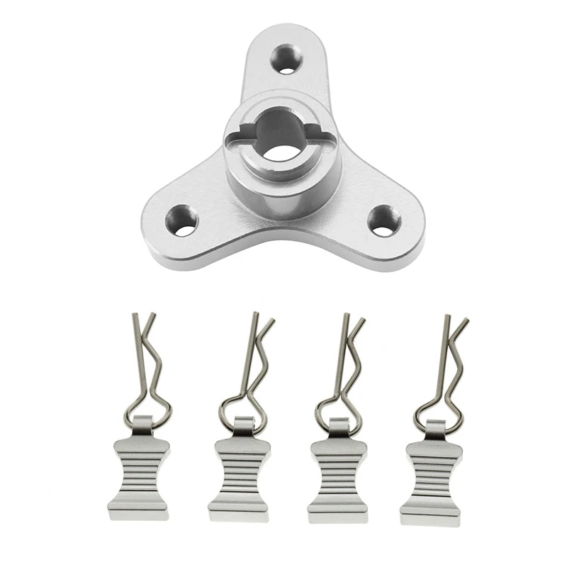 

4Pcs R-Type Body Shell Clips Pin And Mount Set With Slipper Clutch Eliminator For Axial SCX10 TRX4 1/8 1/10 RC Cars