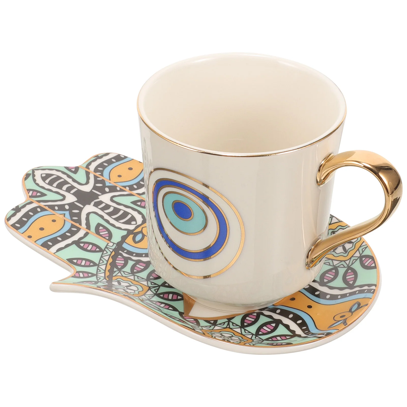 

Desktop Coffee Cup Mug Home Ceramic Milk Mugs Eye Pattern Decorative Water Household Turkey Decoration