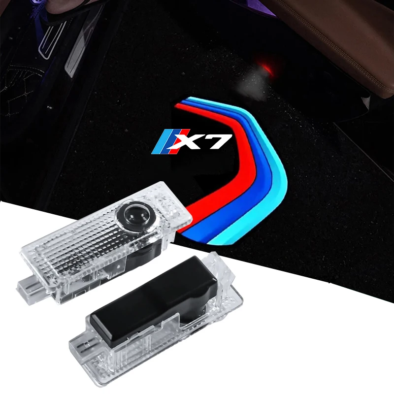 Luz Led de puerta para coche, proyector láser con logotipo, lámpara de bienvenida, Ghost, accesorios para BMW X7 G07