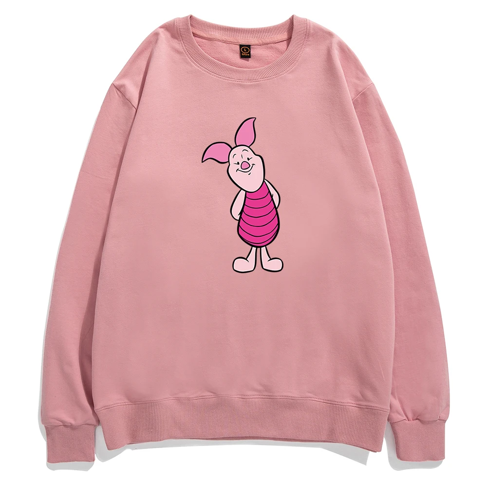 

Cartoon Winnie Pooh Bear Sweatshirts Disney Piglet Men's Sweatshirt Fashion Kawaii Pullover Urban Crewneck Simplicity Clothes