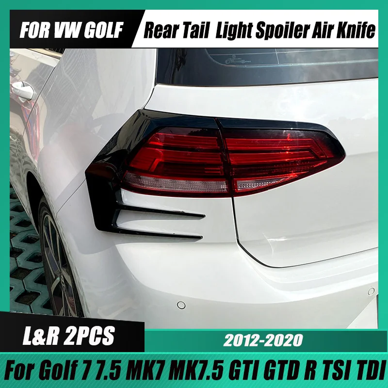 For VW Golf 7 7.5 MK7 MK7.5 Rear Bumper Extension Diffuser Rear Bumper Splitter Fog Lamp Trim TSI TDI GTI GTD GTE R 2012-2020