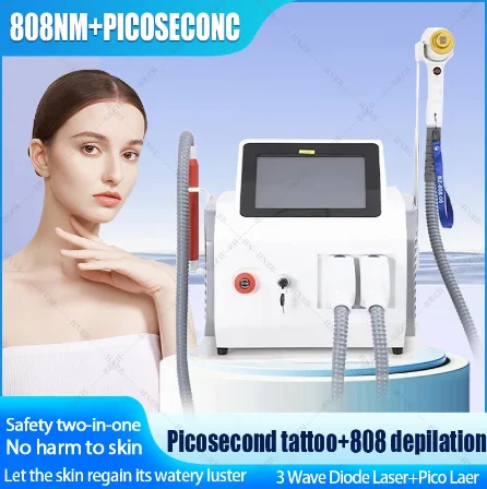 

2023 Newest Diode 2 in 1 Pico Laser 808 Laser Machine Picosecond + 808 Hair Removal Machine