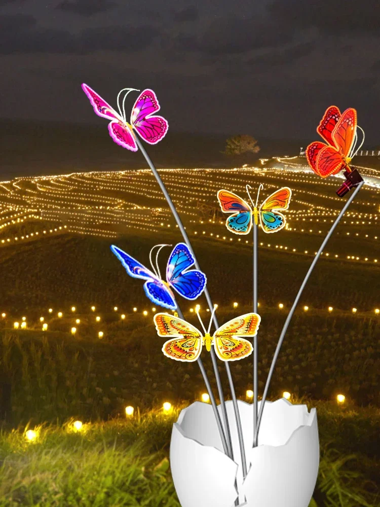 Наружная люминесцентная лампа-кокон с изображением ломающейся бабочки