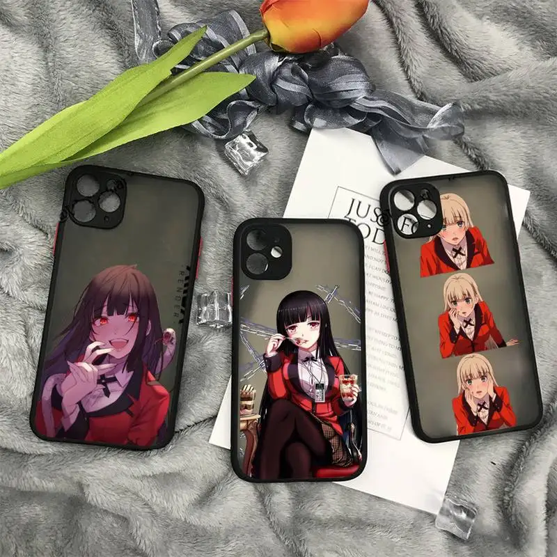 

Anime Kakegurui Jabami Yumeko Phone Case matte transparent For iphone 11 12 13 7 8 plus mini x xs xr pro max cover