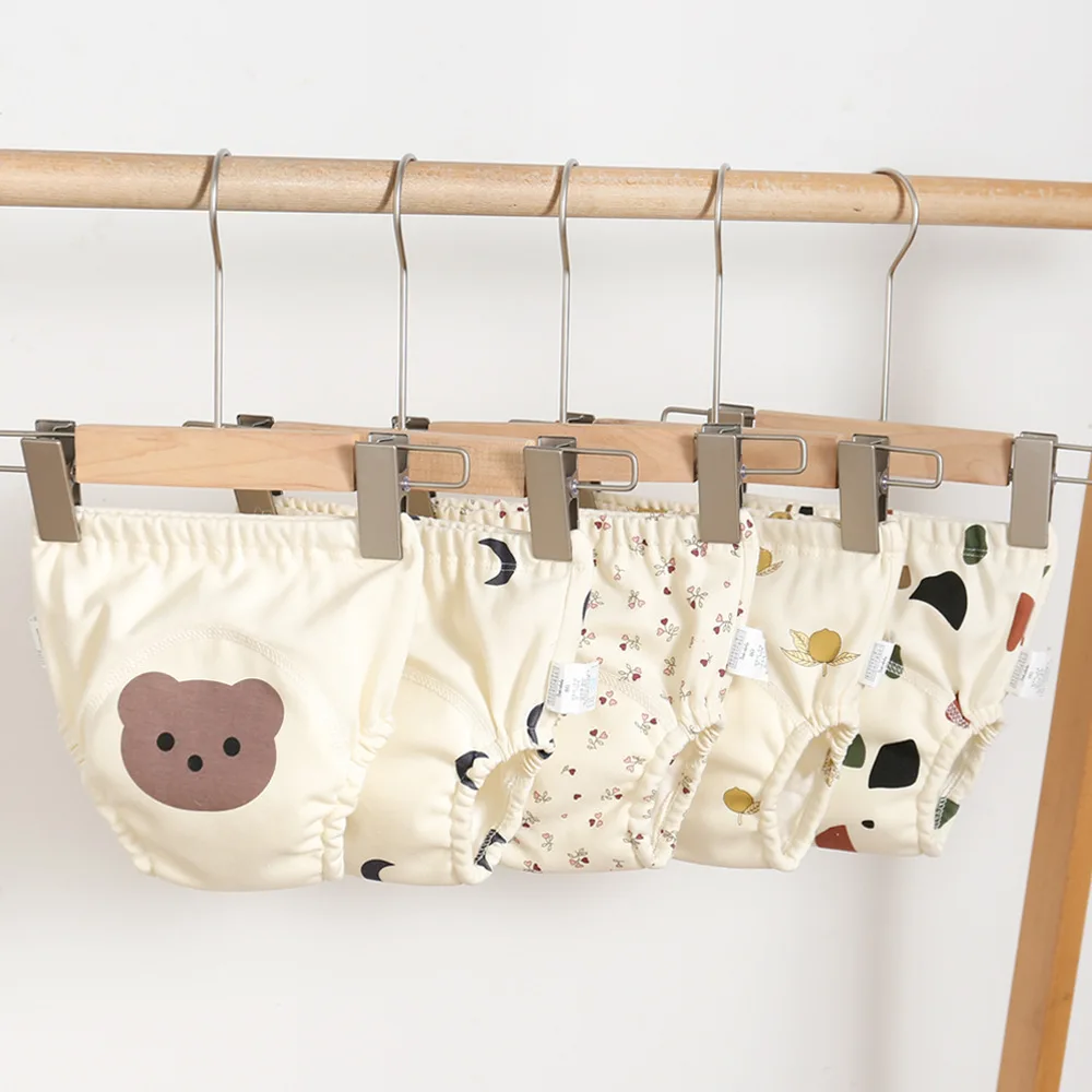 

Детские тренировочные трусики, многоразовые хлопковые шорты для девочек и мальчиков, Детские тренировочные тканевые подгузники с карманами для малышей, трусики для подгузников