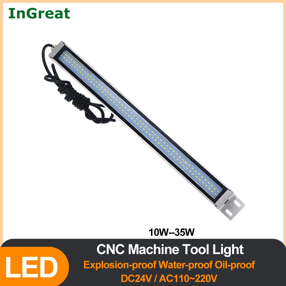 

Светодиодный фсветильник для станков с ЧПУ, 10/14/18/24 Вт, 24 в пост. Тока, 110-220 в перем. Тока