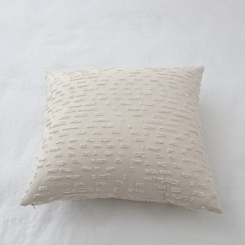 

100% Washed Cotton Solid Color Pillow Cover Soft Cushion Cover with Zipper Closure 45x45 50x50 55x55 60x60 65x65