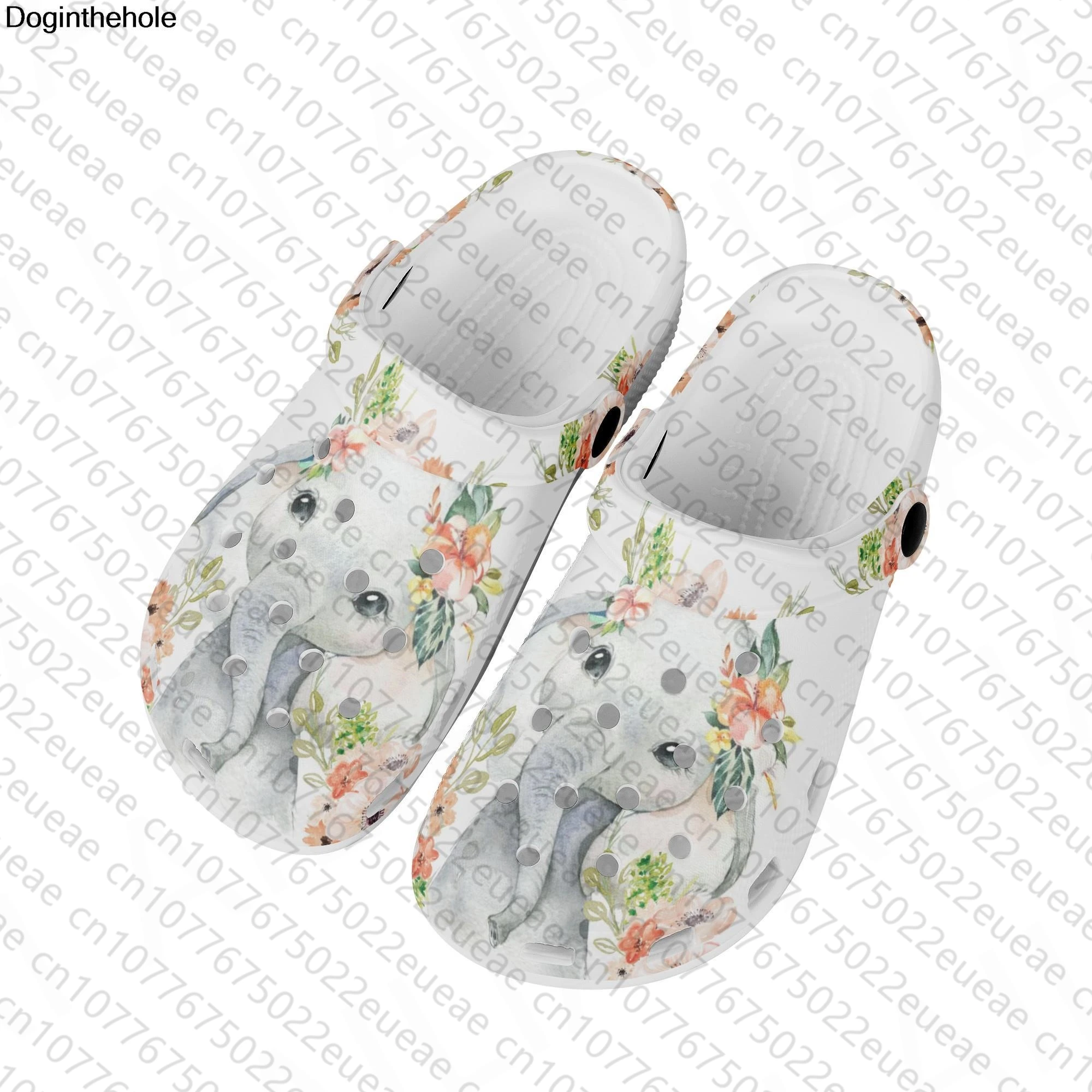 Сандалии женские на плоской подошве пляжные тапочки с перфорацией Нескользящие