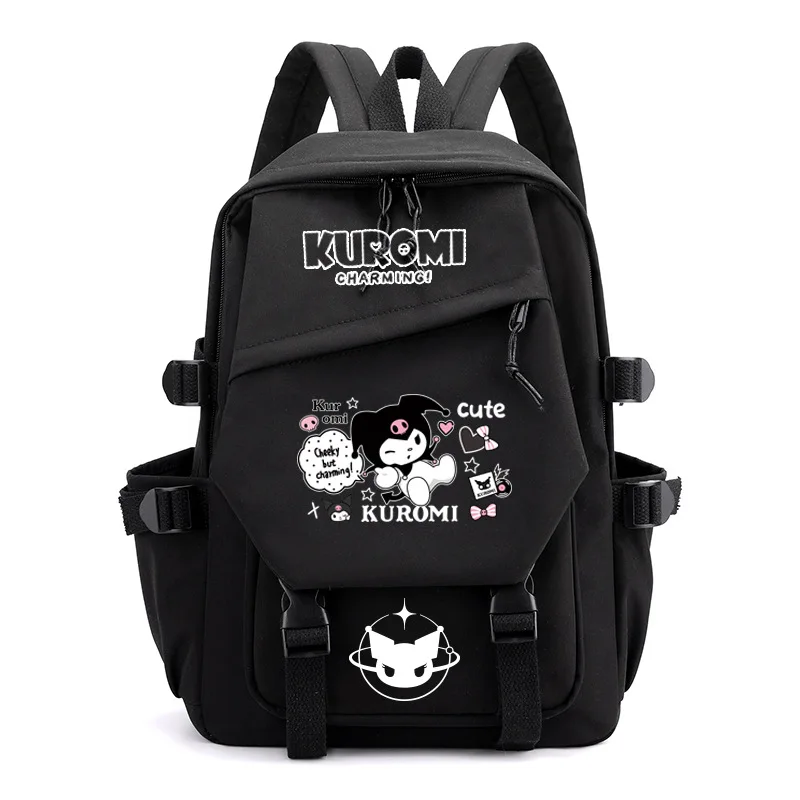 

Sanrio Kuromi Melody Co-фирменный периферийный рюкзак женская японская вместительная школьная сумка красивые модные аксессуары