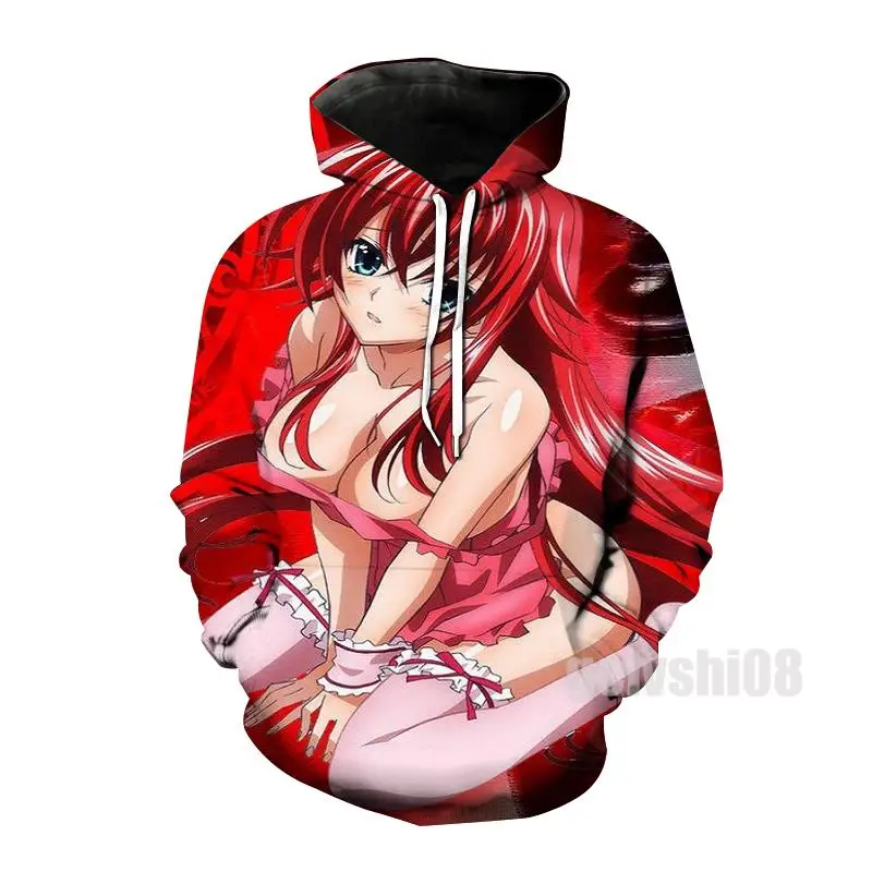 

Толстовка унисекс в стиле аниме Kawaii Sexy Girl High School DxD с 3D принтом, Модный свитшот, Толстовка Оверсайз, пуловер в стиле Харадзюку