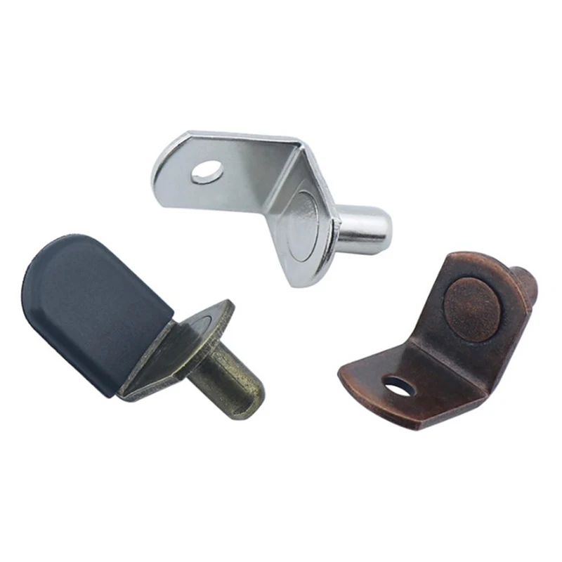 

10Pcs Shelf Brackets Support Studs Pegs 6mm Metal Pin Shelves Seperator Fixed Cabinet Cupboard Glass Furniture Bracket Holder