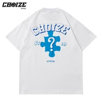 choize 2022 summer original puzzle printed t shirt mens vintage unisex tees casual graphic t shirts hip hop streetwear tops tee