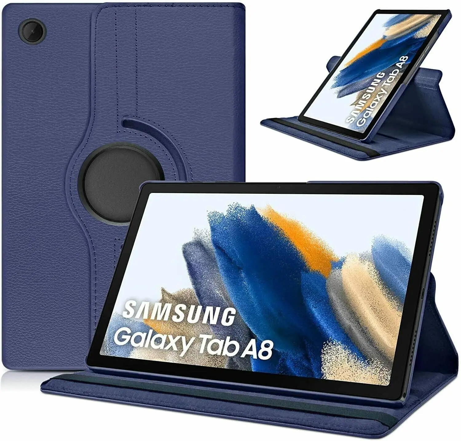 

Rotatory Case Cover for New Galaxy Tab A8 10.5 (2021) - X200 / X205 - Petroleo Blue