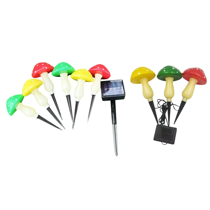 

Outdoor Solar Garden Lights 8 Modes Waterproof Mushroom Stake Solar Lights For Garden Courtyard Christmas Decorations