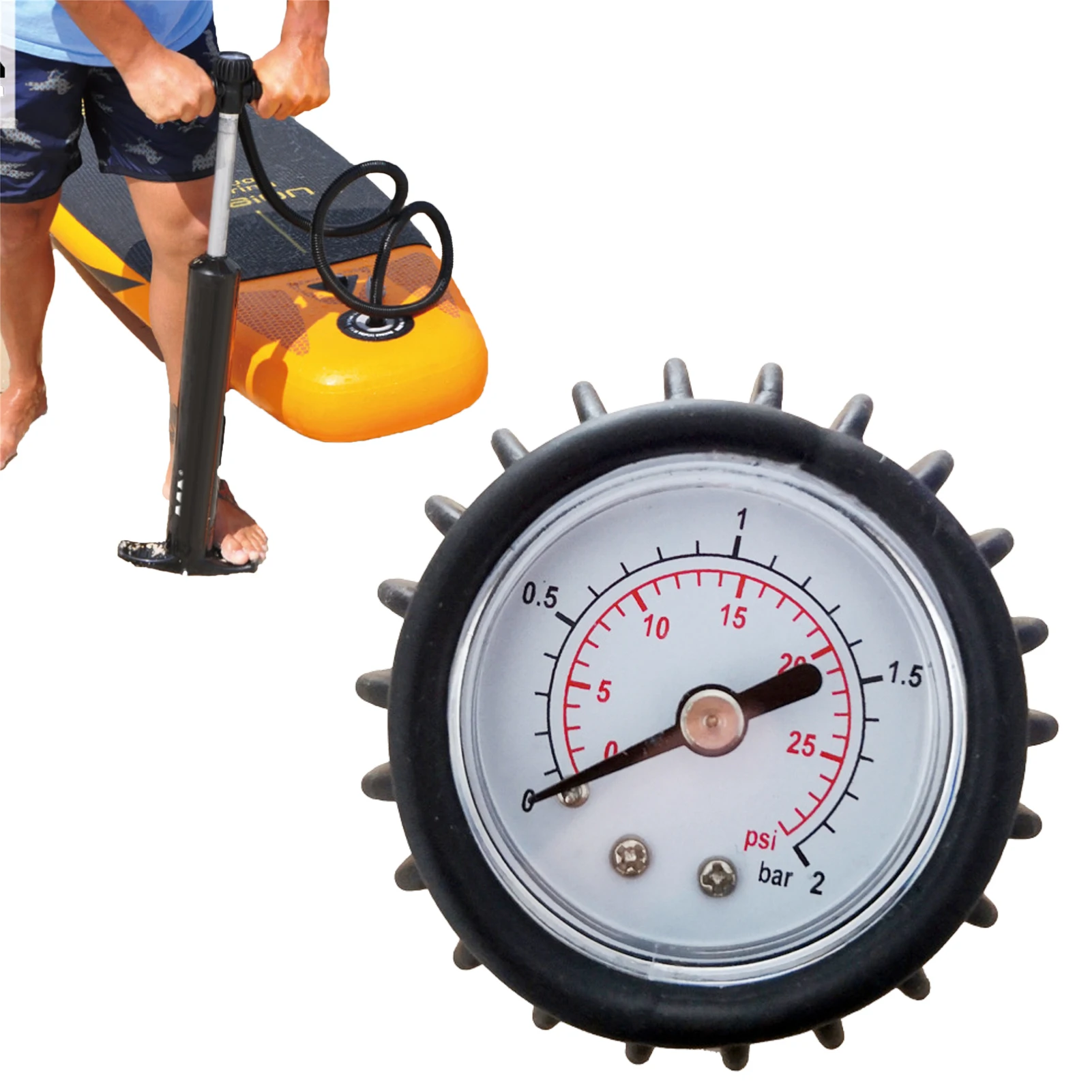 

0-2 бар/0-30 фунтов на кв. дюйм, воздушный барометр для лодки, вращающийся лодочный барометр, односторонний манометр без разъема