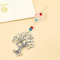 tree of life pendant crystal bead hanging decoration sun catcher handmade keychain bag car pendant home garden decor accessories