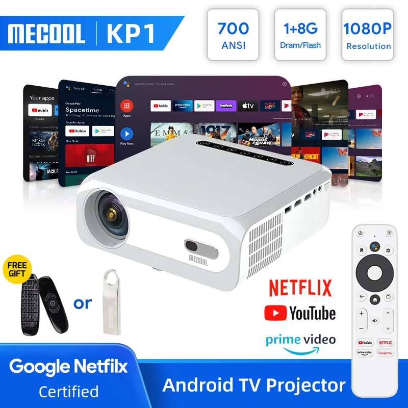 MECOOL KP1 Projector Home Theater 1080P FULL HD 14000 Lumens