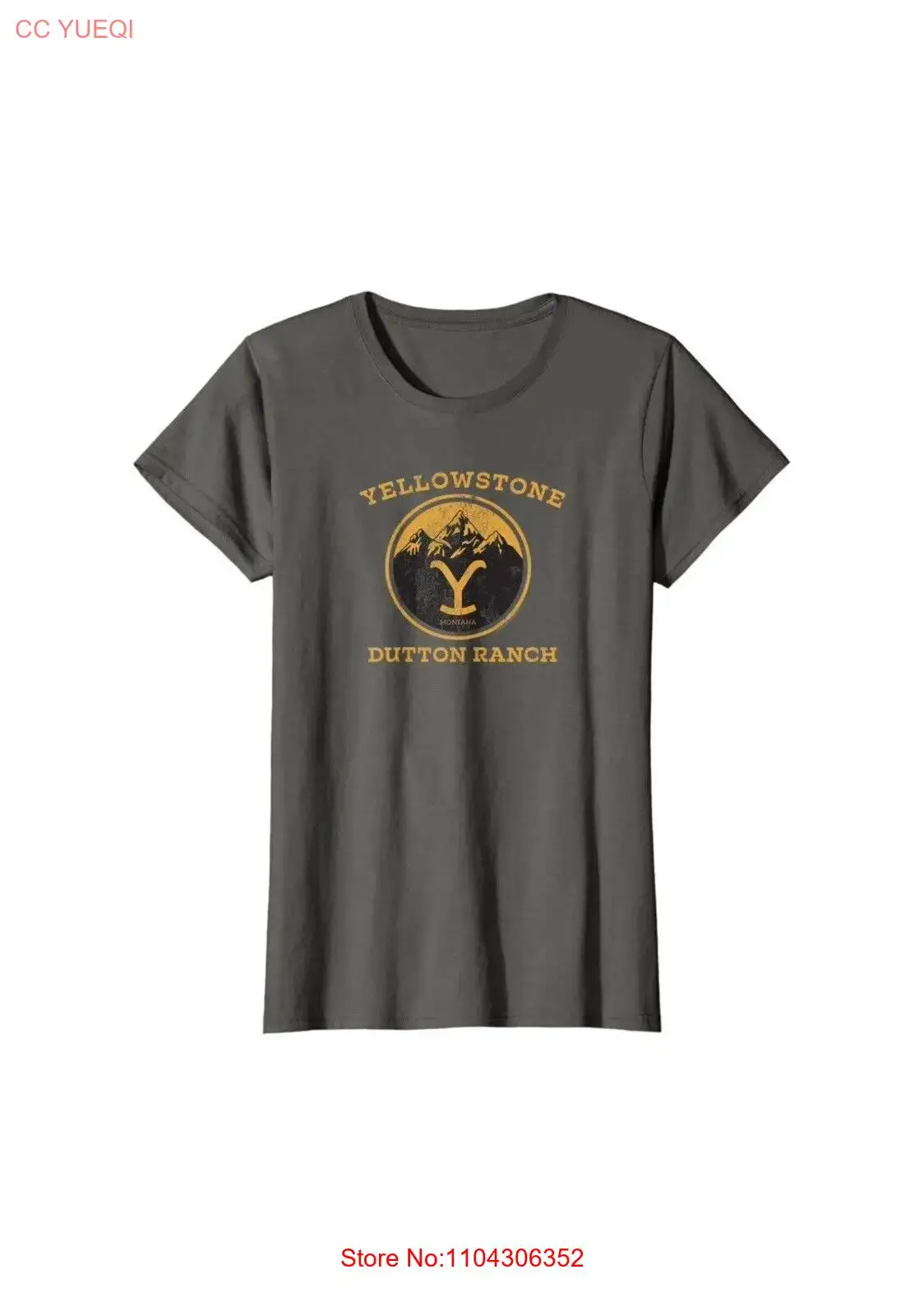 Женская футболка с коротким рукавом и логотипом Yellowstone Dutton Ranch средний