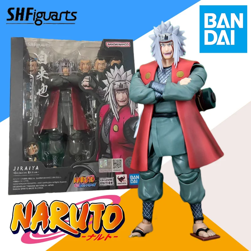 

In Stock Bandai Original Box SHF NARUTO JIRAIYA Event Exclusive Color Edition Anime Action Figure Model Toy Gift for Children