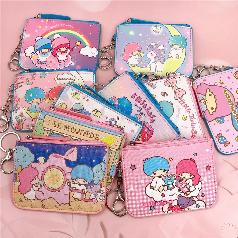 Sanrio Little Twin Star Cute Cartoon Coin Purse Kawaii High Quality Card Bag Backpack Pendant Keychain Schoolbag Decoration Gift
