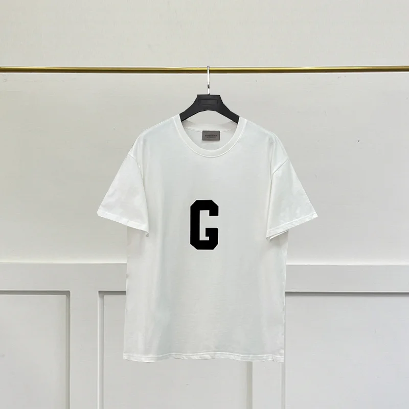 

Футболка Мужская/женская оверсайз с надписью, хлопковая Свободная рубашка с флок в стиле хип-хоп, с коротким рукавом, весна-лето 2023