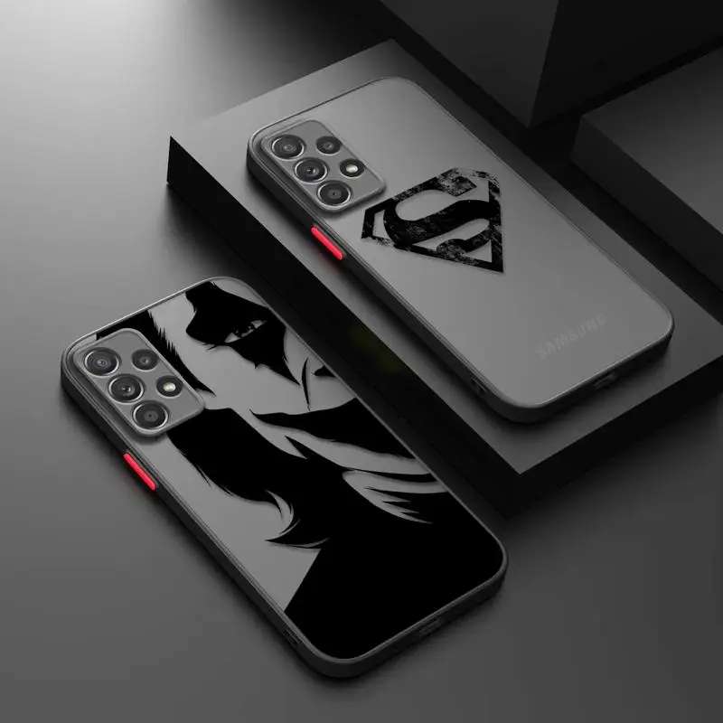 

Superhero Batman Superman Joker Matte Silicone Case For Samsung Galaxy A12 A51 A34 A32 A52 A72 A71 A31 A22 A21s A23 A53 A73 A50