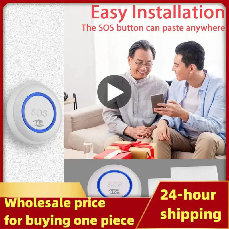 

Tuya WiFi SOS Alarm Button Battery Rechargeable Elderly Emergency Panic Button Old Man Personal Self-Defense Smart Life App Push