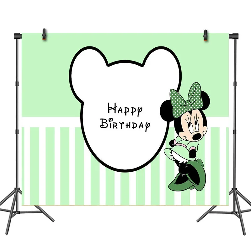 Фон с мультяшными героями Диснея Микки Маус мальчик девочка день рождения тема и