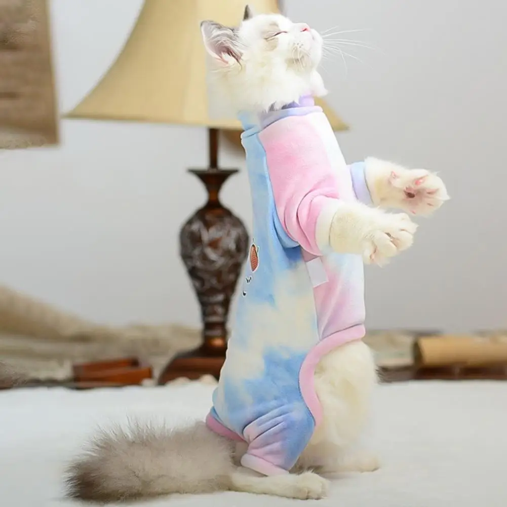

Pet Jumpsuit Decorative Non-Fading Easy-wearing Pet Cat Warm Coat Jumpsuit Party Favor Pet Supplies