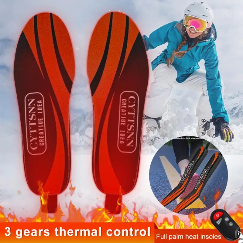 

Insole 10th Unisex Electric Heated Insolesthree-stage Temperature Adjustment Heating Warm Pad For Winter Sports