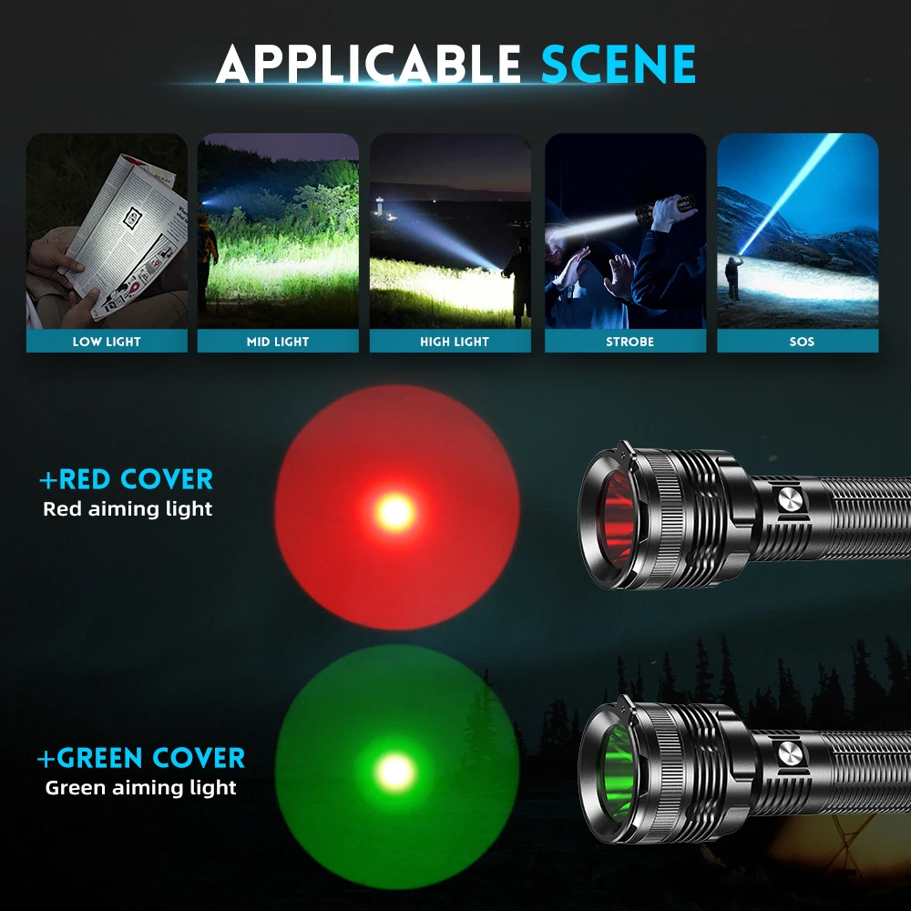 Новейший 20 Вт супер яркий водонепроницаемый IP67 Тактический наружный прожектор LEP