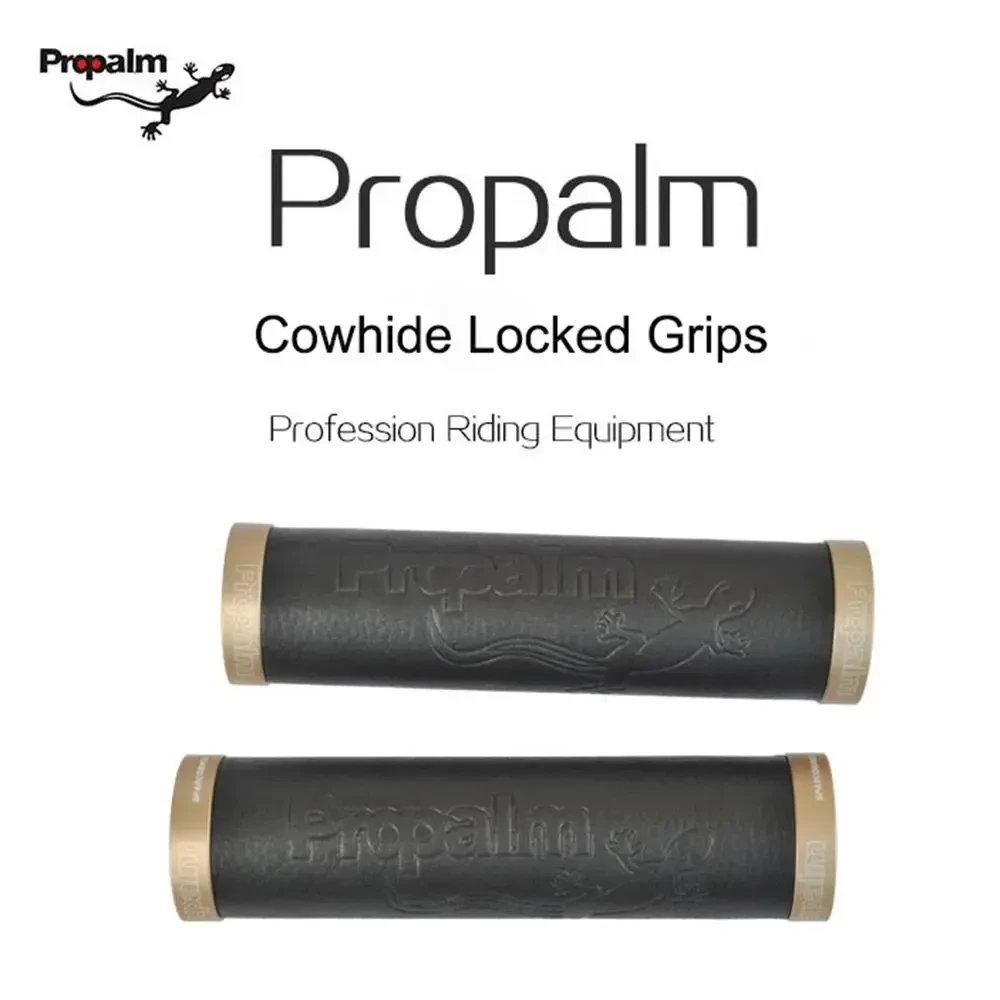 

Propalm Bicycle Handlebar Grips - Cowhide Cover Leather for Mountain Road Folding Bike Anti-Slip Handle Grip Bike Accessories