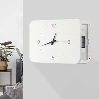 White Creative Decorative Frame Living Room Restaurant Unusual Wall Clock Wood Nordic Decoration Chambre Home Accessories