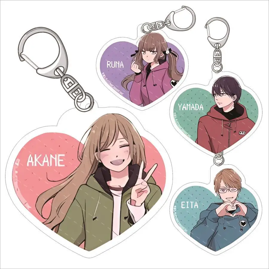 

My Love Story with Yamada-kun At Lv999 Keychains Anime Acrylic Key Ring Cosplay Figure Props Cartoon Pendant Friend Gift Kid Toy