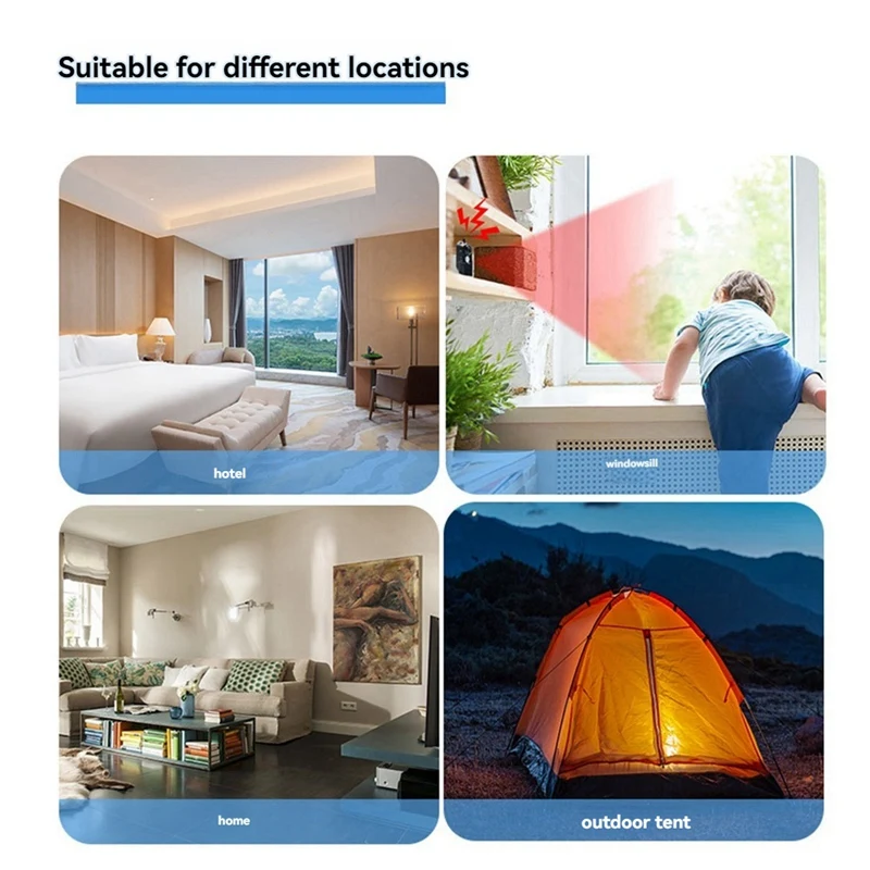 4 шт. портативный мини-детектор движения сигнализация 120 дБ сирена SOS светодиодный