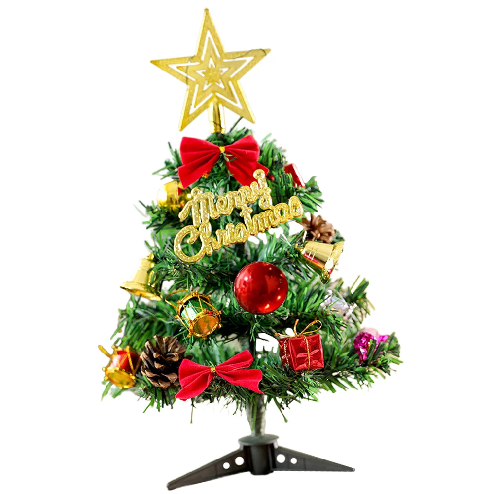 Рождественская упаковка 30 см настольная мини-ялка с украшениями украшения