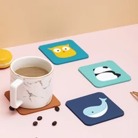 creativity silicone coaster animal cartoon shape insulation pad coffee cup place mat hot drink holder stand kitchen gadget sets