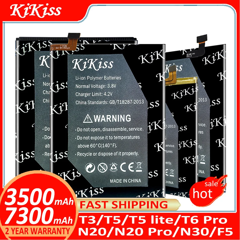 

KiKiss Battery For Doogee F5/N20/N20 Pro/N20Pro/N30/T3/T5/T5 lite/T5lite/T6 Pro/T6Pro/For Homtom HT6 Batterij + Track NO