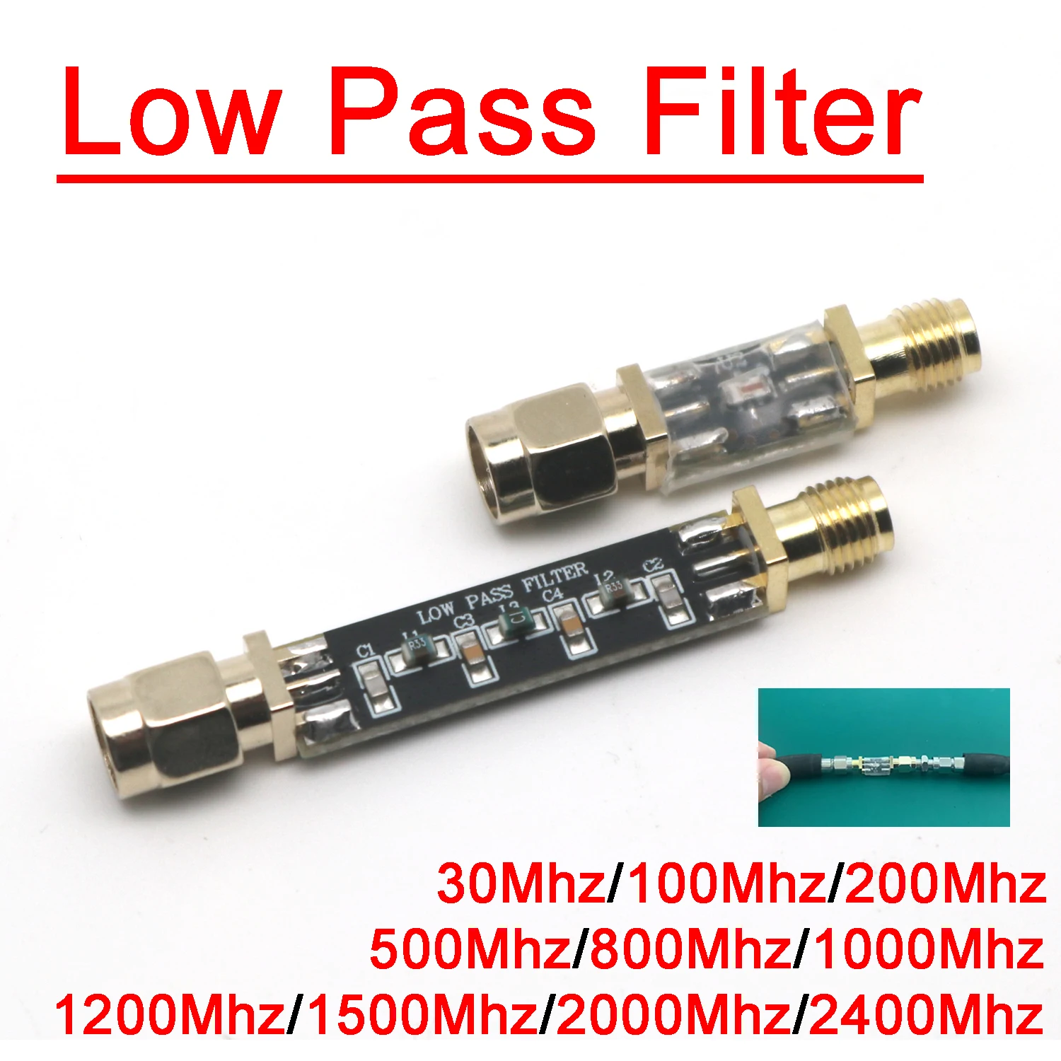 RF LPF фильтр нижних частот 30 МГц/100 МГц/200 МГц/500 МГц/800 МГц/1 2G/1 5G/2 4G радиосигнал Дрон