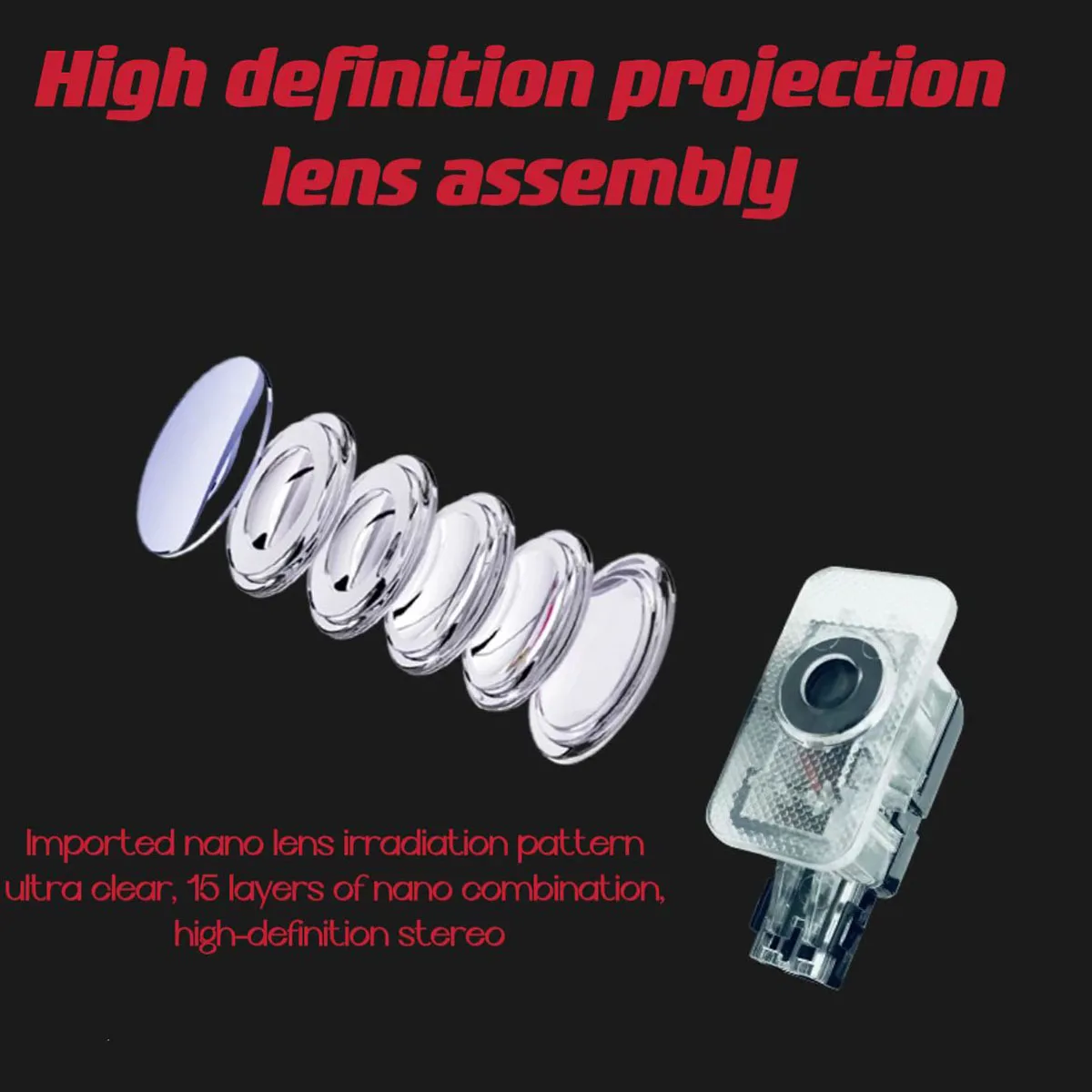 

For Volvo XC60 XC90 S80 S60 S80L S60L V60 2016 2017 V40 LED Car Proyector de sombra de fantasma con Logo laser Light Car Goods