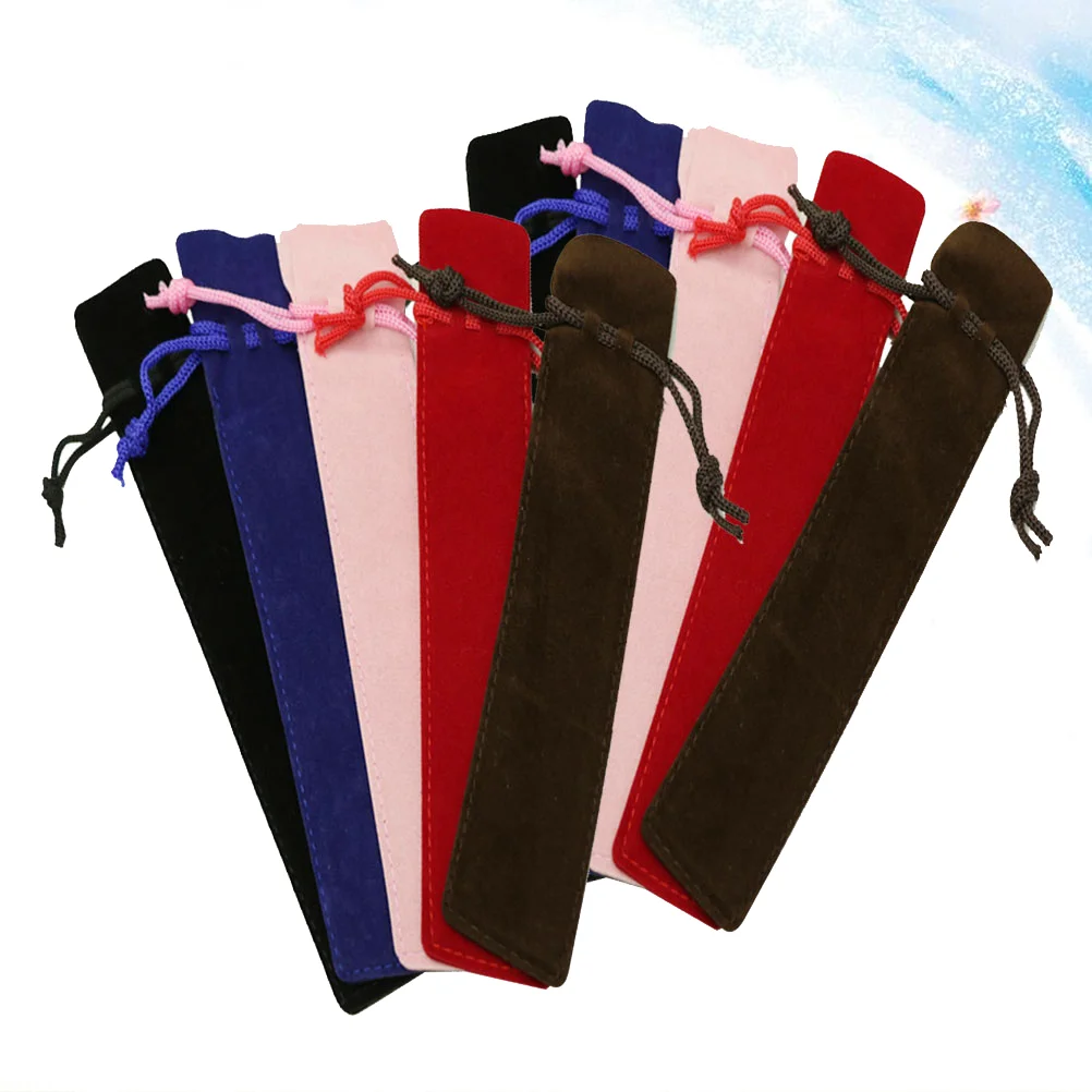 

Pen Pouch Drawstring Bag Sleeve Pencil Case Pouches Holder Bags Jewelry Cases Bulk Small Single Gift Long Organizer Storage