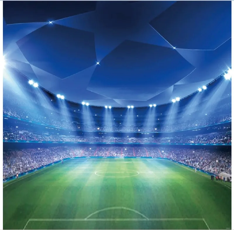 Manchas com Luz Led para Plataforma Estádio Futebol Campo de Futebol Pano de Vinil Computador Foto Cenário de Parede Impresso