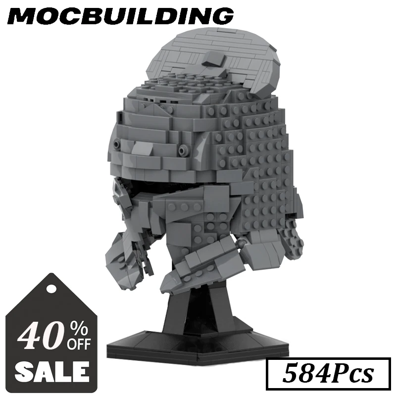 

Урок-Хай шлем из коллекции «Властелин» Moc, строительные блоки, кольца «сделай сам», кирпичи, игрушки, подарок на день рождения для детей